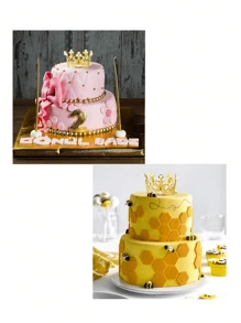 A Mini Crown-Shaped Cake Decoration, Pearl Crown Cake Decoration, Suitable For Birthday Cake Decoration, Flower Arrangement, Birthday Parties, Wedding Parties, And Christmas Decoration