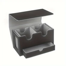 Card Box, Includes 2 Commander Display Stands, Holds Over 310 Cards, Comes With Dice Tray, Leather Material, Magnetic Design, Suitable For Collectible Card Games, - Multicolor - View 6