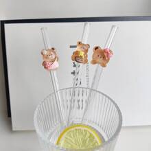 A Variety Of Elements To Choose From, Heat-Resistant, Anti-Scalding, Anti-Drop, Reusable Glass Straw, Accessory Juice Straw, Cup Curved Straw, Easy To Clean, Easy To Store, Beautifully Packaged As The First Choice Of Souvenir