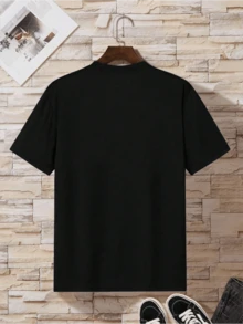 Camiseta Mujer Libros Impresa Primavera y Verano Casual Suelta Cuello Redondo Manga Corta - Negro - Ver 3