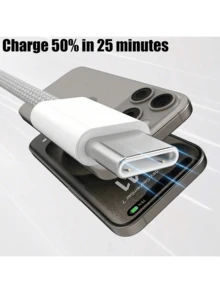 22.5W 3A USB Type-C 快速充电数据线 兼容 Iphone15 15pro 15pro Max Pro Ipad SamsungS24 S23 S21 手机配件 USB C 充电线 支持 Carplay 车载充电数据线 兼容 16、16 Pro Max、15、15 Plus、15 Pro、15 Pro Max，兼容 Redmi，兼容 OnePlus Type C，充电器 - 淺灰色 - 查看 5