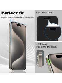 Heyreeg 5 Packungen matter Bildschirmschutz für iPhone 16 Pro Max 6,9 Zoll Vollabdeckung blendfreies gehärtetes Glas-Displayschutzfolie, fingerabdruckfest, kompatibel mit iPhone 16 Pro Max/16 Pro/16 Plus/16/15 Pro Max/14 Pro Max/13 Mini/12/11/XS MAX/XR/8+/7 Plus