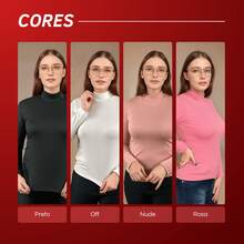 Cacharrel Women's Ribbed Knit Blouse, Winter Style, Simple, Polyester, Knitted, Daily - 黑色 - 查看 4