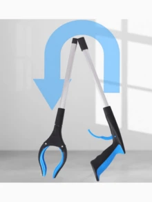 32-Zoll Schwerlast Müll-Greifer mit 360° rotierendem Magnetkiefer, leichtes Design | ergonomischer farbiger Griff, geeignet für den Außen- und Hausgebrauch, Reinigungswerkzeug für Senioren, - faltbarer Greifer und ausziehbarer Greifer, ideales Geschenk für Rekonvaleszenz, batteriefrei