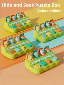 Pop Up Toy Cause And Effect Toys Pop Up Toys For Babies 6-12 Months Kids Toys Toddler Toys Montessori Interactive Pop-Up Animal Hideaway Box Learning Play Game For Boys Girls Enhances Logic Motor Skills Perfect For Children Day Gifts Button Colors Vary - Multicolor - View 6