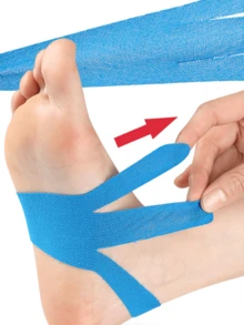 4/8 Pcs Elastic Foot Protection Muscle Adhesive Fixed Support To Prevent Friction Sports Bandage Suitable For Multi Site Muscle Bandage - Multicolor - View 2