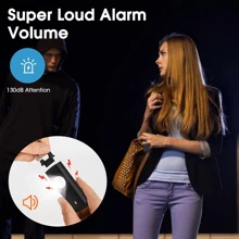 130dB Sicherheitsalarm, LED Anti-Wolf Alarm, 3-in-1 Alarm mit Beleuchtung, Blinklicht und Sirene, wiederaufladbar per USB, portabel und einfach zu bedienen, Notfall-SOS-Modus durch Ziehen am Schlüsselanhänger aktivieren, LED-Blitzlicht, geeignet für Nachtspaziergang, Outdoor-Aktivitäten, Pendeln, Selbstverteidigung von Frauen, Notfall für Senioren