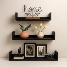 Trio U Shelves - 3 Pieces (S, M And L) In MDF - màu đen - Xem 1