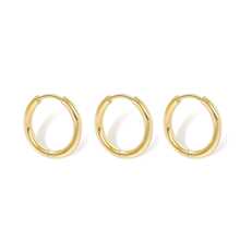 3 Pcs/Set Simple Fashion Stainless Steel Ring Earrings Ear Buckle Suitable For Men And Women All-Matching Ear Ring Earrings DIY Accessories