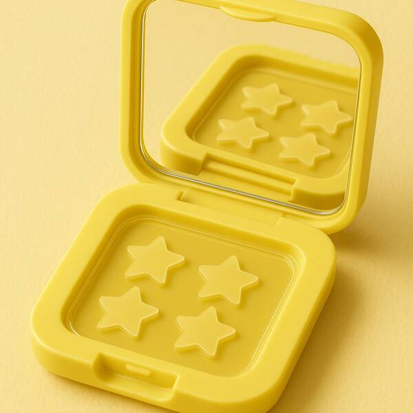 60 Pieces/Box Of Cute Star Decoration Stickers - Hydrocolloid Acne Cover Stickers, Gentle To The Skin, Easy To Apply, Waterproof, Very Suitable For Party Decoration, Facial Patches, Concealer Patches, With Makeup Mirror