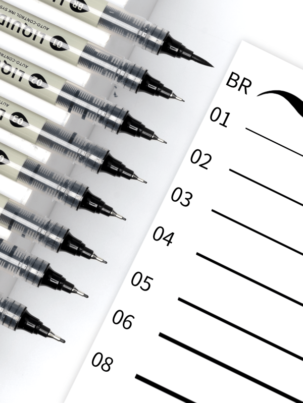8 pièces Ensemble de stylos feutre fins noirs, convient pour les fournitures scolaires des étudiants, rentrée scolaire