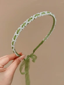 1/2 chiếc băng đô cài tóc hoa giả ngọc trai cho cô dâu, băng đô tươi tắn, băng đô cho tuổi teen, vòng hoa đội đầu mùa xuân/hè, băng đô cài tóc cho bé gái. - Nhiều màu - Xem 6