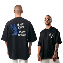 PLAYERA DE HOMBRE ANTISOCIAL, corte recto, 100% algodon, ANTISOCIAL, SOCIAL, CLUB - Blanco - Ver 3