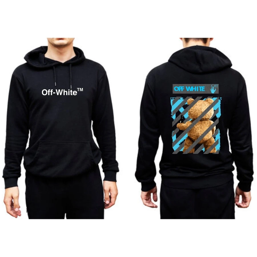 SUDADERA OFF. WHITE CON CAPUCHA PARA HOMBRE OFF. WHITE