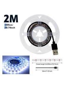 1 件，10M/5M/3M/2M/1M LED 灯带，USB 供电，电视背光，家居氛围装饰灯，床头灯，LED 夜灯，适用于家庭、房间、客厅、卧室、厨房、浴室装饰 - 白色 - 查看 10