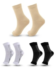3 Pairs Sport Ankle Stability Sleeve For Men & Women - Breathable Knit, Reinforced Elastic For Secure Fit During Training & Activity, Ergonomic Foot Support For Safety And Protection