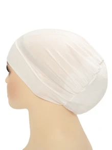 1 pièce Nouveau foulard en coton soyeux pour femme, bonnet sous-foulard musulman avec élastique