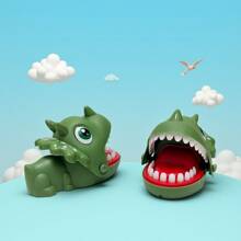 Articol nou: Dinozaur triunghiular - Jucărie amuzantă de dinozaur care își mușcă degetele și își scoate dinții, Recuzită de glumă, Joc de petrecere, Jucărie de ameliorare a stresului, Jucărie interactivă, Jucărie de joc