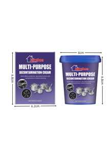 jakehoe 100g Edelstahl Topfboden Reinigungspaste, Edelstahlreiniger und Politur, Mehrzweck Entfetter und Rostentferner für Kochgeschirr, geeignet für Küchenofen, Edelstahl- und Glasgeschirr, Starker Edelstahl Topfboden Fleckenentferner