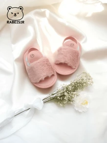 RABEISIR Fashionable Plush Comfortable Sandals And Slippers For Infants And Toddlers