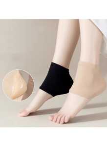1/2 Pairs Ankle Compression Socks, Breathable Polyester Foot Sleeve For Running, Cycling, And Fitness, Gel Achilles Tendon Guard, Unisex Daily Foot Care Solutions