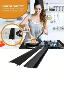 2pcs Silicone Kitchen Gap Sealing Strips | Heat & Oil Resistant, Creates A Perfect Barrier For Hard-To-Clean Gaps Around Your Stove, Cooktop Or Countertop. Essential For Christmas & Halloween