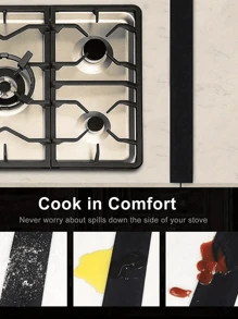 2pcs Silicone Kitchen Gap Sealing Strips | Heat & Oil Resistant, Creates A Perfect Barrier For Hard-To-Clean Gaps Around Your Stove, Cooktop Or Countertop. Essential For Christmas & Halloween