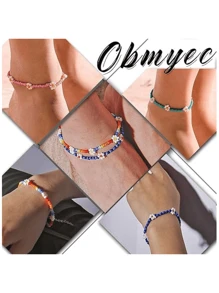 Opal Moonstone Foot Chain Bracelet Lace Weaving Wax Rope Adjustable Foot Chain Suitable For Men, Women, And Teenagers