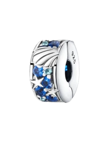 1 件时尚 925 纯银圣经十字架吊坠珠子吊坠球适合手链 DIY 女士珠宝 - 銀色 - 查看 10