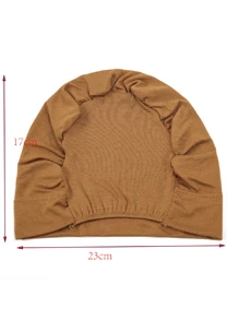 1 pièce Nouveau foulard en coton soyeux pour femme, bonnet sous-foulard musulman avec élastique