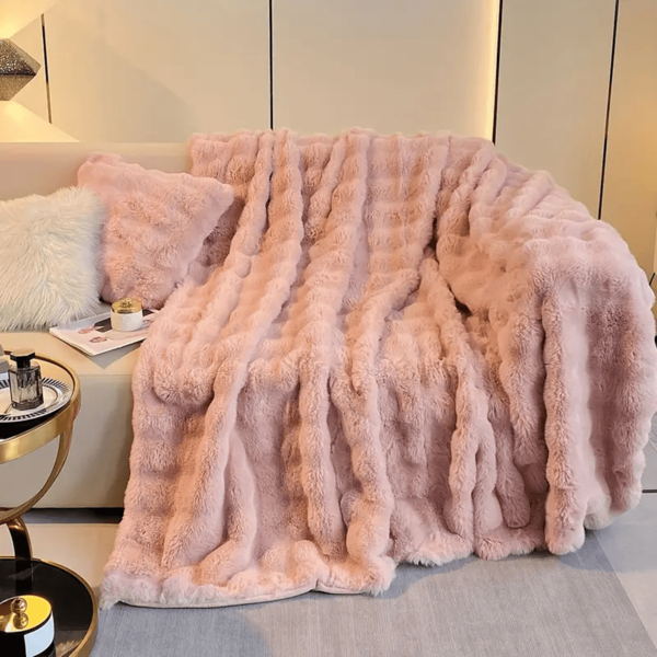 Cobertor Manta Queen Fuzzy Dupla Face Com Sherpa Várias Cores
