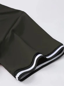 GRDR Men's Casual Solid Color Short Sleeve POLO Shirt, Summer - Dark Green - View 5