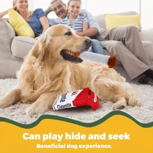 Conjunto de juguetes interactivos con forma de tabaco resistente a mordeduras, juguete de peluche para perros con chirrido, adecuado para el crecimiento de los dientes, aliviar el aburrimiento y la salud bucal