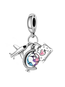 1 件时尚 925 纯银圣经十字架吊坠珠子吊坠球适合手链 DIY 女士珠宝 - 銀色 - 查看 15