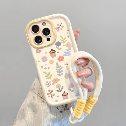 1 件彩色星星和字母图案保护硅胶手机壳，带腕带，适合青少年，手机壳兼容 iPhone17/17 AIR/17 PROMAX/17 PRO/16/7/8/11/12/13/14/15/X/XR/Xs/Plus/Pro/Pro Max/SE2/16E