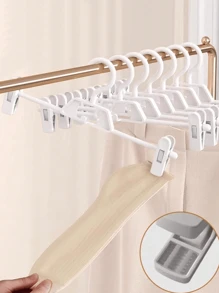 1 pieza/5 piezas/10 piezas, Percha para pantalones, Percha para chaquetas. Percha telescópica sin costuras y antideslizante para armario, Pinza para pantalones