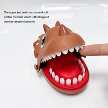 Articol nou: Dinozaur triunghiular - Jucărie amuzantă de dinozaur care își mușcă degetele și își scoate dinții, Recuzită de glumă, Joc de petrecere, Jucărie de ameliorare a stresului, Jucărie interactivă, Jucărie de joc