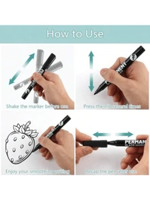 20pcs Permanent Waterproof Paint Pen Set, 1-2mm Fine Tip Quick Dry Acrylic Marker For Rock Painting, Ceramic, Glass, Wood, Metal, Fabric. No Fading, Smudge Resistant, Water-Based & Odorless. Ideal For DIY Art Crafts, Number Painting, Writing, Doodling, Marking On Various Surfaces As Home, School, Office Supplies.