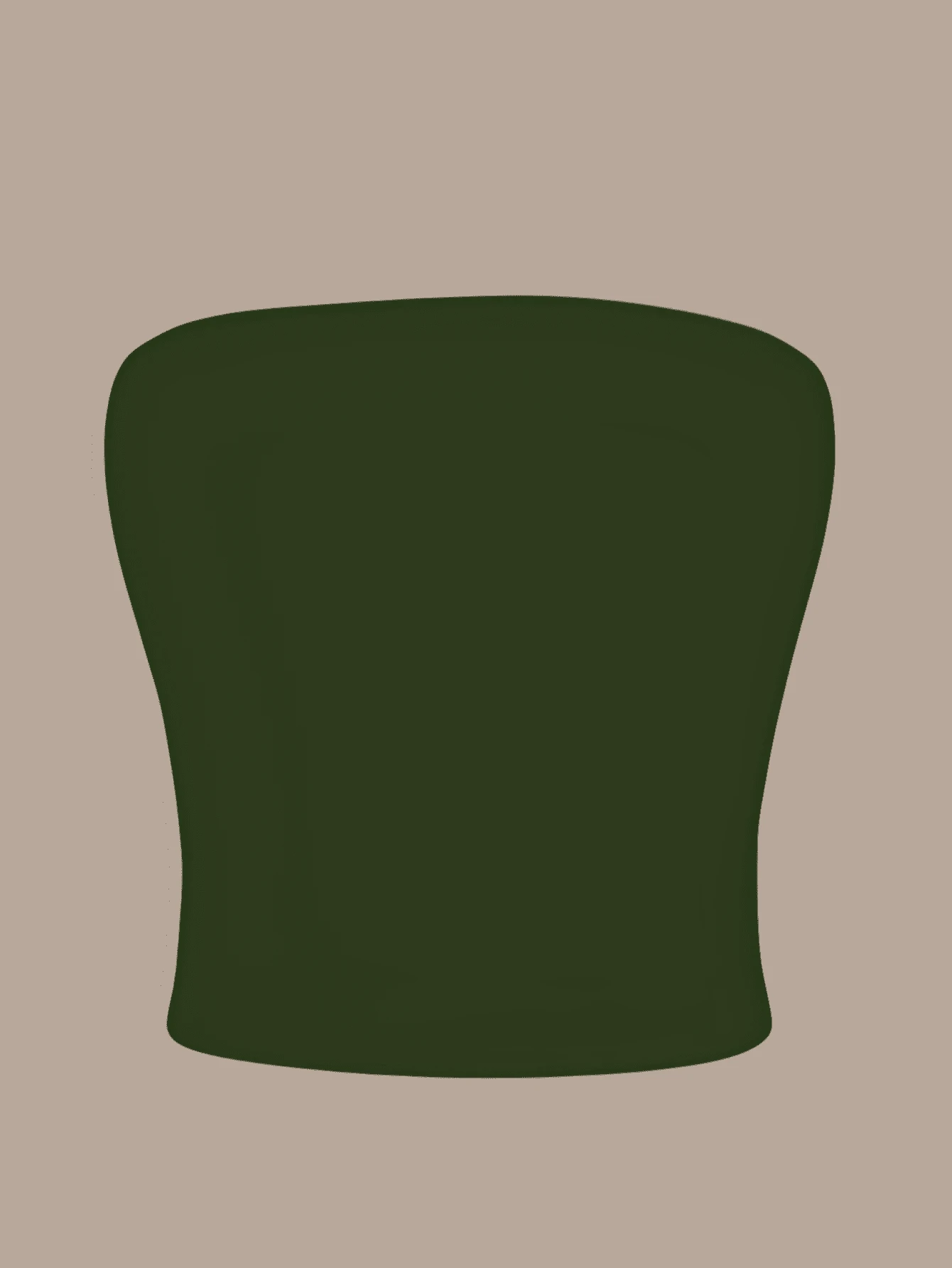 Women's Strapless Tube Top, Basic Double Layer Of Suplex, Slim Fit, Strapless Shaper - 軍綠色 - 查看 1