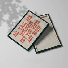 1 件可选框架复古“欢迎所有人，但你必须表现得正确”帆布海报，现代农舍墙壁艺术，公寓装饰，折衷风格，波西米亚牛仔风格装饰，艺术墙画作为礼物，客厅、卧室、餐厅的墙壁画