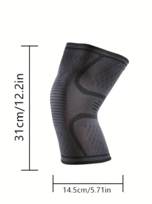 1 pièce Genouillère de sport tricotée unisexe, chaude et coupe-vent, convenant aux activités de plein air comme la course, la fitness, le basketball, le volleyball, le baseball, le football, le golf, la randonnée, le pique-nique, respirante, support de genou haute élasticité et antidérapante