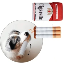 Conjunto de juguetes interactivos con forma de tabaco resistente a mordeduras, juguete de peluche para perros con chirrido, adecuado para el crecimiento de los dientes, aliviar el aburrimiento y la salud bucal