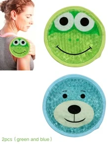 1 Stück wiederverwendbares Cartoon Gel-Eispack, Bären- und Fuchs-Designs - Warm- und Kaltkompressen, beruhigendes und belebendes Kaltgel-Perlenpack für Weisheitszähne, Kopf, Arme, Beine, ideal zum Abkühlen im Sommer