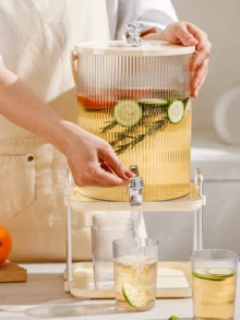 1台 冰箱冷藏柜夏季降温大容量水果茶水壶家用饮料桶小桶冰水果汁桶带水龙头厨房用品酒吧用品（不提供热水） - 多重規格 - 查看 11