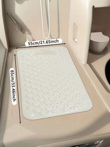 1pc Beige Dolphin Pattern Breathable Bath Mat, Rectangular Non-Slip Shower Bathroom Toilet Floor Rug, Home Doormat, For Spring & Summer - Beige - View 10