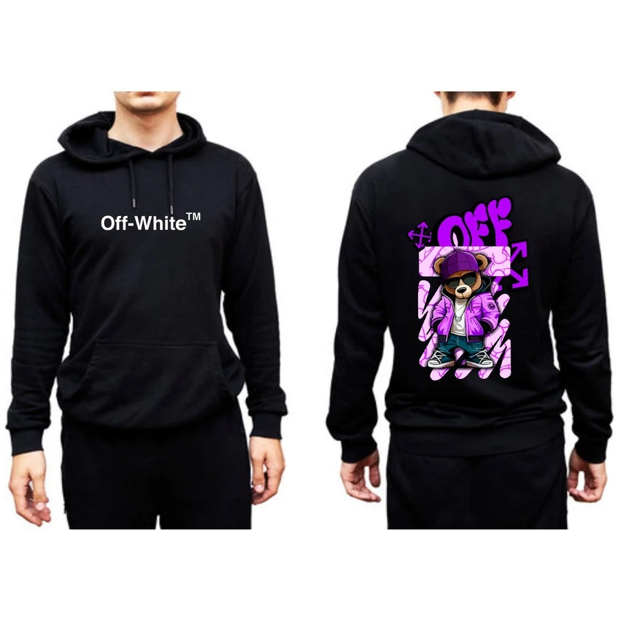 SUDADERA OFF. WHITE CON CAPUCHA PARA HOMBRE OFF. WHITE - Azul - Ver 1