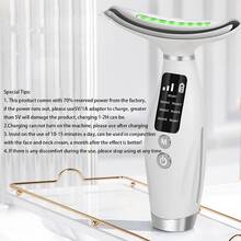 可充电 LED 7 色面部和颈部按摩仪紧致面部和颈部皮肤美容护肤工具，400mAh - 白色 - 查看 3