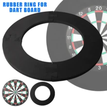 NEW PUZZLE STYLE DARTBOARD SURROUND HEAVY DUTY BLACK RUBBER RING FOR DART BOARD BLACK - Black - View 2