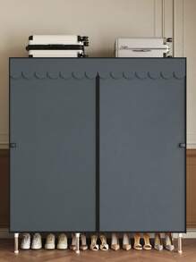 1pc Wardrobe With Door, Storage Rack, Improve Space, Sturdy, Fashionable, Easy To Assemble And Disassemble, Portable, Suitable For Living Room, Bedroom, Entrance, Office, Home, Multi-Layer Storage, Holiday Gift, Christmas Gift, Children Gift