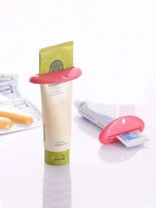 手动牙膏挤压器，简单方便的塑料牙膏分配器，家用牙膏挤压器，浴室牙膏挤压工具，节省牙膏和护手霜，不浪费，适合日常使用，返校和旅行必备品 - 彩色 - 查看 2